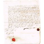 2 October 1655 Sale of a Cromwellian soldier's land grant A bill of sale signed by Will Goode,