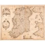 1659 Map, Jans Janszoon, Ireland Joannem Janssonium, Hibernia Regnum vulgo Ireland, engraved,