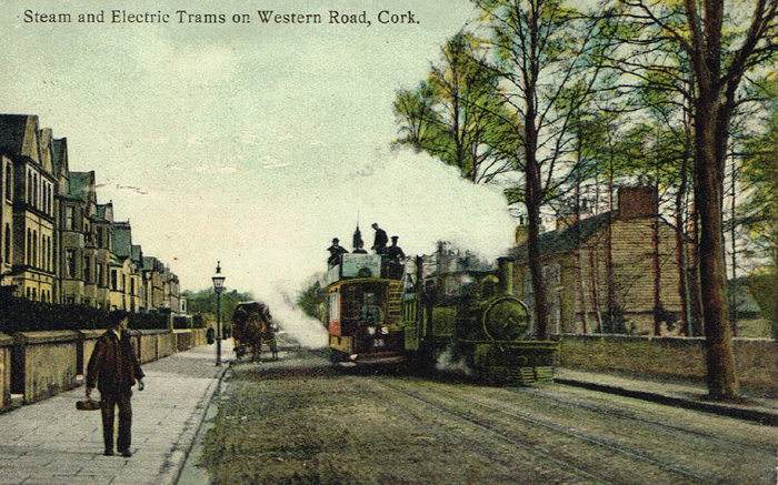 Cork City postcards (36) Includes Western Road steam tram, Presentation College, Mardyke, Queen's