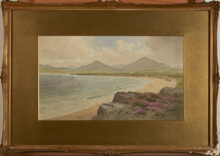 Joseph William Carey RUA (1859-1937) KILLINEY BEACH WITH SUGAR LOAF HILL IN THE DISTANCE, 1930 - Image 2 of 3