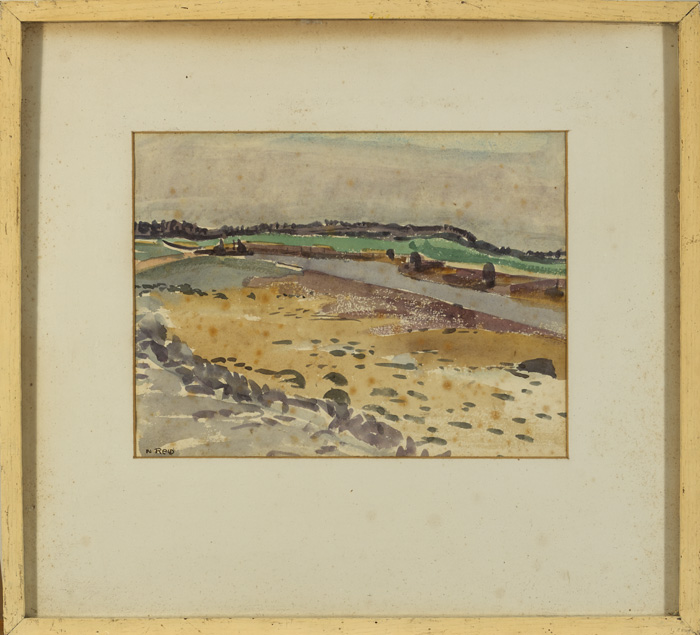 Nano Reid (1900-1981) RIVER BANK ON THE BOYNE watercolour signed lower left 8 x 11in. (20.32 x 27. - Image 2 of 5