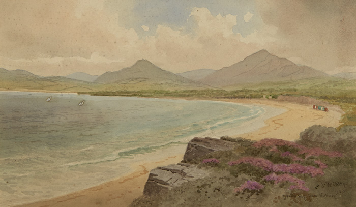 Joseph William Carey RUA (1859-1937) KILLINEY BEACH WITH SUGAR LOAF HILL IN THE DISTANCE, 1930