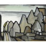 Markey Robinson (1918-1999) GREY GABLES gouache on card signed lower right 19 x 24in. (48.26 x 60.