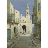 Noel Harry Leaver ARCA (1889-1951) OUTSIDE A MOSQUE watercolour signed lower right; with Lang's [Art