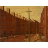 Harry Kernoff RHA (1900-1974) GEORGIAN HOUSES [HARCOURT ST.], DUBLIN, c.1926 oil on panel signed