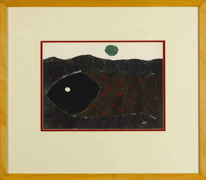 Kenneth Hall (1913-1946) FISH watercolour signed lower right; with White stage exhibition label on - Image 2 of 3