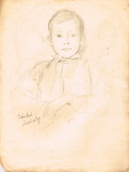 Nathaniel Hill RHA (1860-1930) PORTRAIT OF A YOUNG BOY, CLOGHERHEAD, 1894 and PORTRAIT OF POPPY, - Image 2 of 4