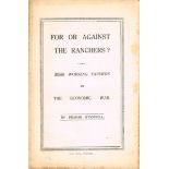 1917. Starvation In Dublin booklet by Gordon and O'Brien and 1930 For Or Against The Ranchers by O'