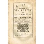1709-1820 Acts of Parliament, and other documents Includes 1709 An Additional Duty on Beer, Ale,