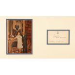 The Duke and Duchess of Windsor, autograph signatures. A slip of paper headed with the Ducal seal of