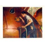 Gilroy Guinness Poster A poster by John Gilroy showing a brewery worker inspecting Copper no. 4",