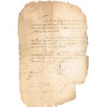 1699 (12 December) Portsmouth Garrison letter relating to troop behaviour Two page manuscript letter