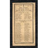 1916 Rising. Broadside, All Souls' Day. Request for Prayers for Irishmen Executed By Martial Law