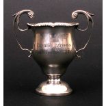 1916 Defence of Trinity College presentation cup A silver cup awarded to Cadet George J. Mathews,