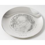 1973. Eamon de Valera commemorative silver plate. Hallmarked EEC commemorative Irish Assay Office