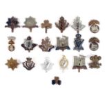 Irish Regimental Badges A collection of 19 military badges of mainly Irish regiments, includes South