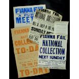 1940s Fianna Fail fundraising campaigns, ephemera. A collection of posters and flyers promoting