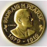 1966 Padraig Pearse Gold commemorative medallions by Vincze A cased 2oz, 22-carat gold commemorative