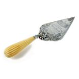 1875 Henry Grattan statue, silver presentation trowel. A Victorian silver presentation trowel, the