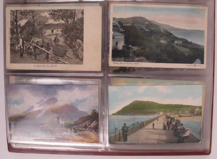 Album of 200 various Irish postcards An interesting and useful collection of mixed Irish