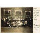 1916 Irish Prisoners of War, Stafford Jail, Football Teams" postcard." A very rare, real