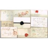 1830-1845 collection of letters and wrappers with Irish postal markings. Includes 1831 TO.BE