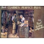 Clarke's Perfect Plug framed advertising poster The interior of a shop with an elderly woman serving