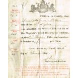 19th century military documents Private Daniel Robinson Mathews Includes his Army Account Book,