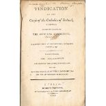 Tone, Theobald Wolfe. Vindication of the Cause of the Catholics of Ireland, Adopted, and ordered