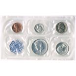 United States Proof Coins A 1964 Philadelphia Mint proof set; a 2007 US Mint uncirculated Dollar