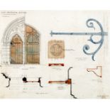 1936 (July). Architectural drawings for commemorative doors at St. Canice's Cathedral, Kilkenny,