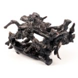 Bog oak sculpture A sculpture composed of sections of semi-fossilised roots. 7 x 12 x 10in. (17.78 x