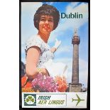 Circa 1960. Aer Lingus Dublin" poster showing Nelson's Pillar." Printed by Ormond. 40 x 25in. (101.