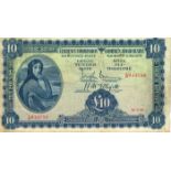 Currency Commission 'Lady Lavery' Ten Pounds, 10-9-28, and others. V/02 044756, signed Brennan and