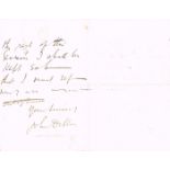 Circa 1880. John Dillon MP handwritten and signed letter 2pp manuscript on House of Commons