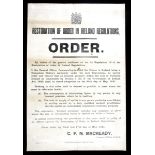 1921 (17 May) Restoration of Order in Ireland Regulations Order issued by General C. F. N. Macready,