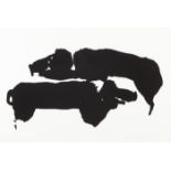 Louis le Brocquy HRHA (1916-2012) THE TÁIN. PIGS, 1969 lithographic brush drawing; (no. 53 from an