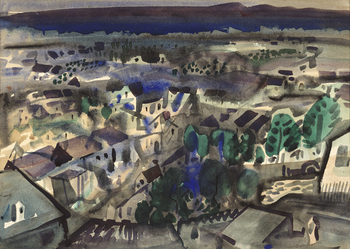 George Campbell RHA (1917-1979) MÁLAGA watercolour signed lower right 8½ x 11½in. (21.59 x 29.