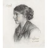 William Conor OBE RHA RUA ROI (1881-1968) BRIGID charcoal signed lower right; titled upper left 7¾ x