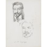 Jack Butler Yeats RHA (1871-1957) JOHN MILLINGTON SYNGE pencil signed in monogram, centre; with