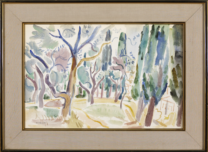 Father Jack P. Hanlon (1913-1968) WOODLAND SCENE watercolour signed lower left 13 x 19½in. (33.02 - Image 2 of 2