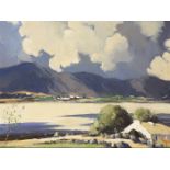 George K. Gillespie RUA (1924-1995) CLOUDY SKIES, DUNFANAGHY, COUNTY DONEGAL oil on board with title