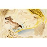 Nano Reid (1900-1981) HORSE GAMBOLLING watercolour signed lower right; inscribed on Dawson