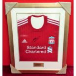 Framed and Signed Steven Gerrard Liverpool Football Club Shirt with Certificate of Authenticity