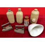 Stone Hot Water Bottles, Flat Irons, Ceramic Mould Etc.