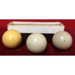 Three early Billiard Balls Approx 48mm Diameter