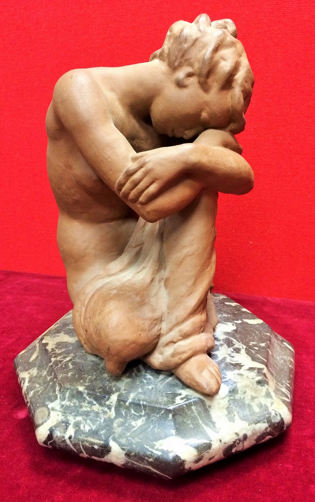 Nude Lady Figure on Marble Plynth