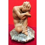 Nude Lady Figure on Marble Plynth