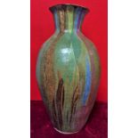 Large Pottery Vase Signed Jane Yates Height Approx 52cm Diameter Approx 28cm