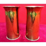 Pair Trench Art Shell Cases
